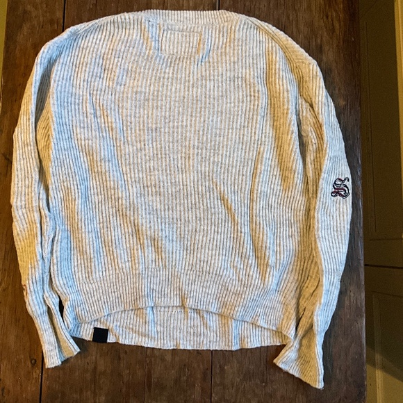 Superdry Embroidered Knit Sweater Size 10 - Picture 2 of 2